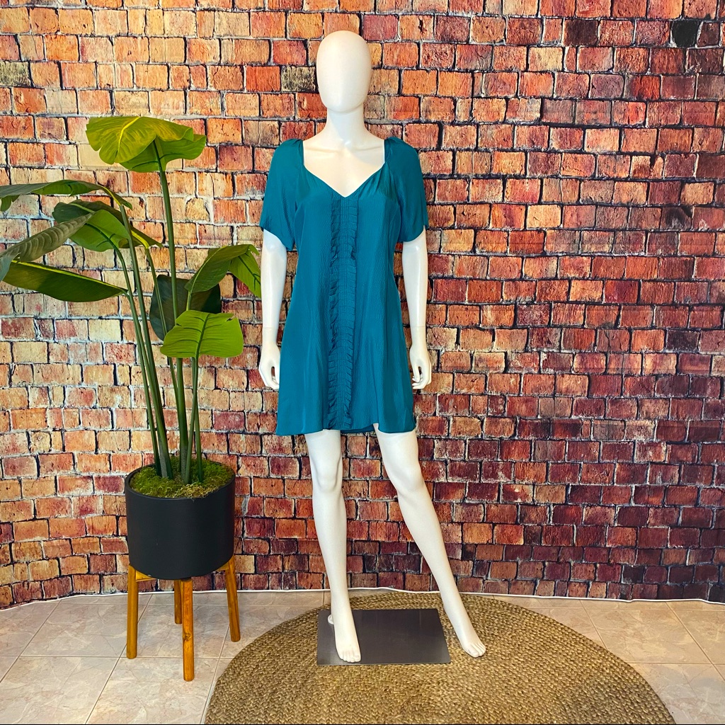 Brand Frock By Tracy ReeseSize Medium Color Turquoise